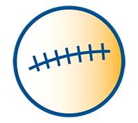 Icon of a closed incision