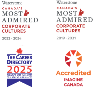Logo of Waterstone Canada's Most Admired - Corporate Cultures 2022-24 | The Career Directory 2025 | Imagine Canada